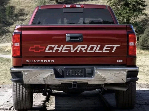 1920-2018 chevy tailgate decal 45'-6' plus free chevrolet windshield decal to match