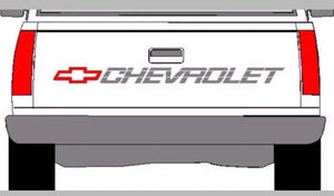 1920-2022 chevy tailgate decal 45'-6' plus free chevrolet windshield decal to match