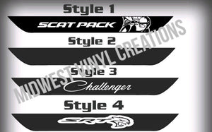 Dodge Charger Challenger door sill decal set
