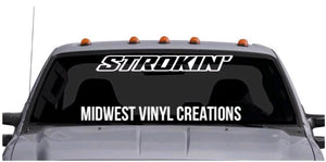 22" Ford truck power stroke stroking windshield banner decal sticker plus free gift