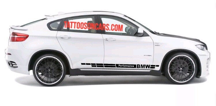 BMW x3 X5 x6 lower side stripe decal set