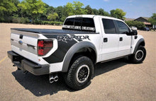 Load image into Gallery viewer, Ford F-150 Raptor truck bed quarter decal set metallic silver in color.