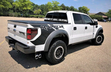 Load image into Gallery viewer, Ford F-150 Raptor truck bed quarter decal set solid blk matte with gloss blk 2 color combo.