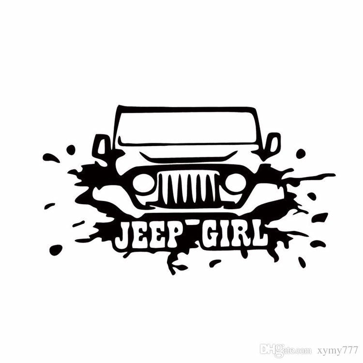 Jeep girl decal for window/bumper/laptop/anywhere! Plus 1 free decal gift!! Yupp FREE!