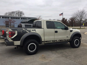 2010-2019 ford raptor f150 truck bed decal set plus hood blackout decal