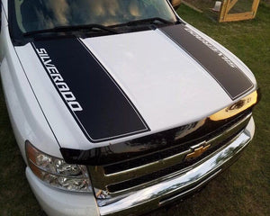 Chevy Silverado 2007-2013 hood and taigate stripe set