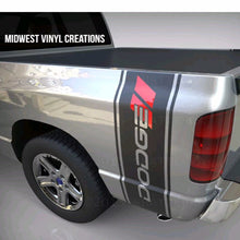 Load image into Gallery viewer, 1950-2023 Dodge Ram 1500 3500 3500 truck bed stripe decal sticker set plus free gift. 11&quot; wide x 40&quot; long