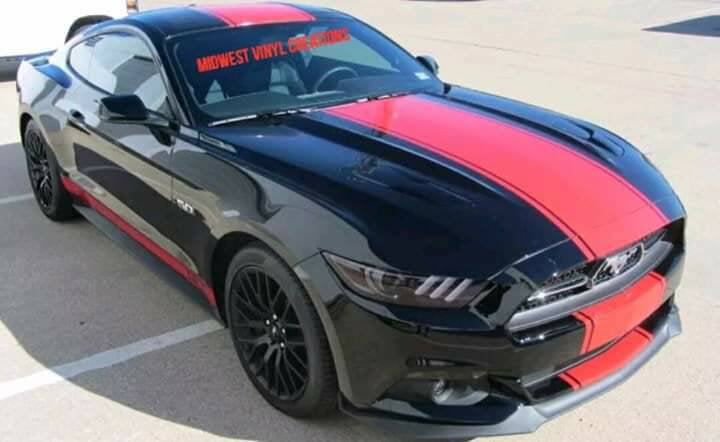 2017-2023 old mustang wide center stripe decal kit