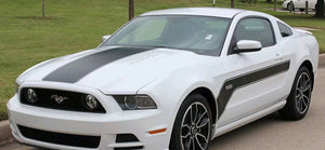2010-2014 ford mustang hood and side hockey style side decal kit
