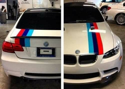 Bmw m3 racing stripe decal kit for all models and years