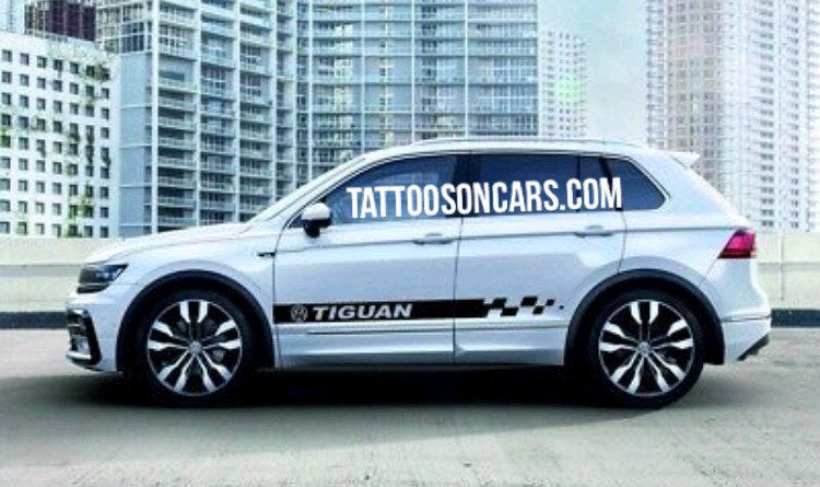 Volkswagon tiguan lower Side Stripe Decal set