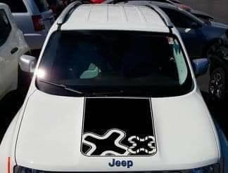2015-2019 jeep renegade double logo hood decal kit many colors available