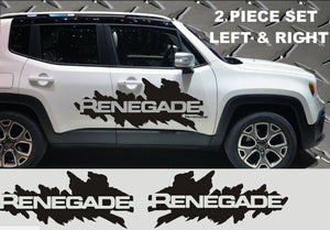 2015-2019 jeep renegade large mud splash decall kit many colors