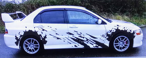 Mitsubishi evolution lancer large full side body decal kit many colors avail all years evo