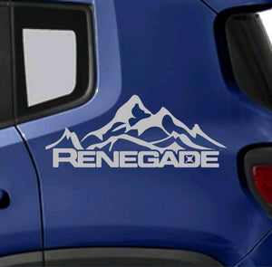 Jeep renegade rear panel logo decal set kit. Many colors available