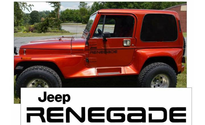 Jeep renegade side door decal set kit. Many colors available