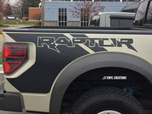 2010-2019 ford raptor f150 truck bed decal set plus hood blackout decal
