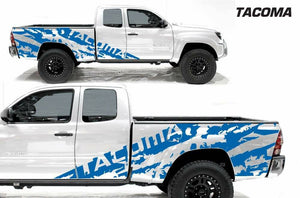 Toyota Tacoma side mud splash decal set custom fit for all years tacoma