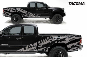 Toyota Tacoma side mud splash decal set custom fit for all years tacoma