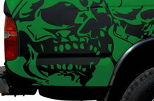 Load image into Gallery viewer, 1992-up toyota tacoma truck bed corners evil skull decal set kit.