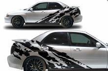 Load image into Gallery viewer, Subaru wrx sti shreaded side bode decal design kits available. In many colors