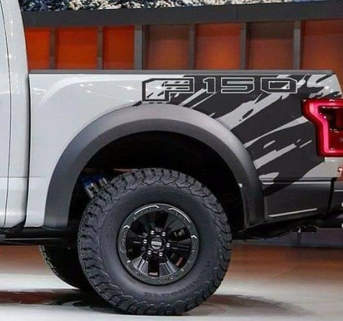 Ford f150 f250 f350 truck ford logo bed corner decal kit.