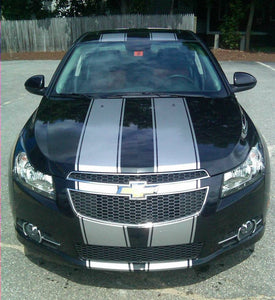 Chevy cruze 2 color racing stripe decal kit many color combos available all years available many colors available.