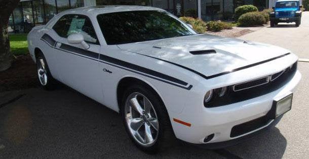 Dodge challenger sode mid stripe decal kit many colors all years