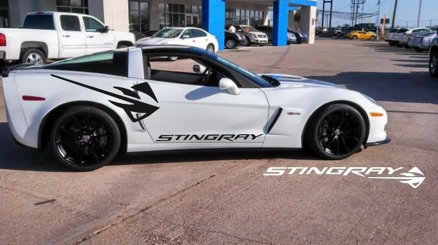 Chevy corvette single color stingray side decal kit many colors for all year vets