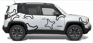 Jeep renegade logo  side body decal logo many colors available