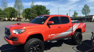 2010 and up toyota tacoma sides plash decal set kit.many colors available