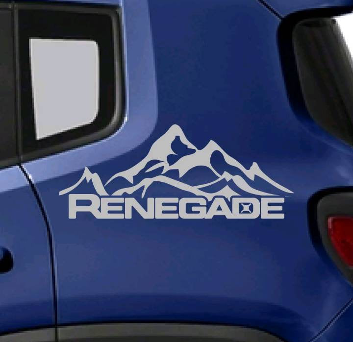 Jeep renegade rear panel logo decal set kit. Many colors available
