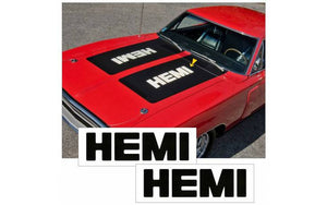 Dodge charger challenger duster classic car rear tale dual hood stripe Hemi decal kit. Many colors available