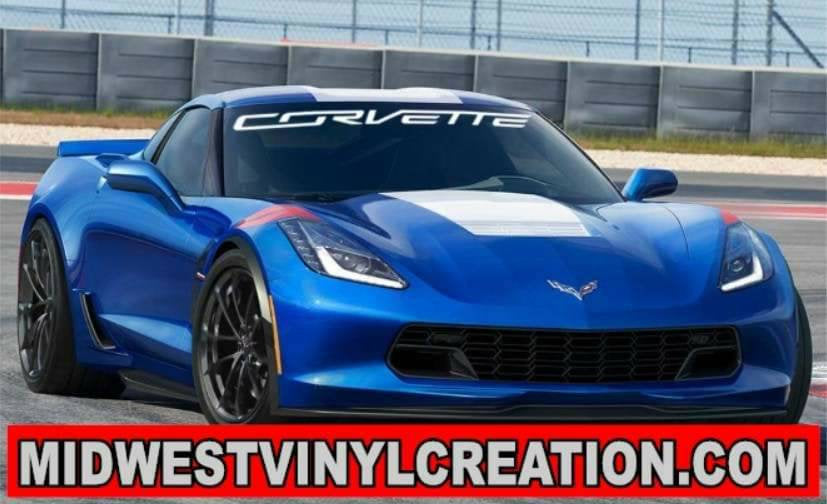 Chevy corvette windshield banner decal kits. Many colors available