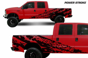 Ford powerstroke ripped side body decal set kit.