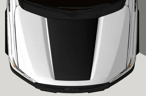 2015-2019 ford f-150 center w/accent stripe hood decal kit.