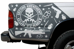 All year make model truck bed corners decal set. Many colors available.