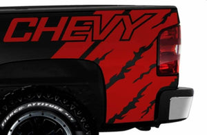 Chevy truck bed corner decal kits. Many colirs available for all yrs.