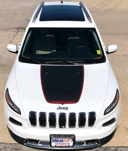 2014-2019 jeep cherokee trailhawk hood decal kits.