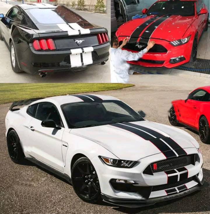 Ford mustang 2 color dual stripe set decal kits. Many colors available.