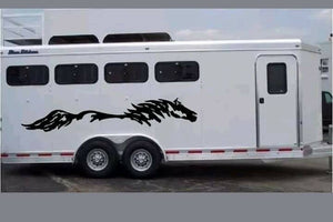 Horse trailer side large horse decal kits.
