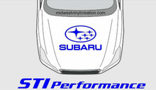 Load image into Gallery viewer, Subaru impreza hood decal nany colors available.