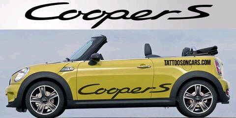Mini Cooper s rocker side decal set plus free gift