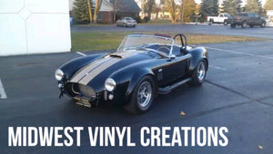 Mustang cobra replica kit car 10” racing stripe set plus free carol shelby signature decal gift free
