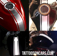 Load image into Gallery viewer, Universal motorcycle racing stripe gas tank decal sticker set plus free gift