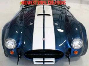 Mustang cobra replica kit car 10” racing stripe set plus free carol shelby signature decal gift free