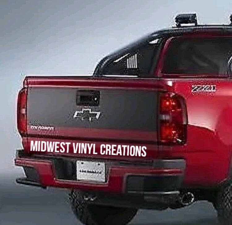1950-2023 Chevy Colorado tailgate blackout decal plus free gift