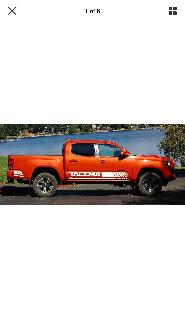 Toyota Tacoma lower Side Stripe Decal Kit all years