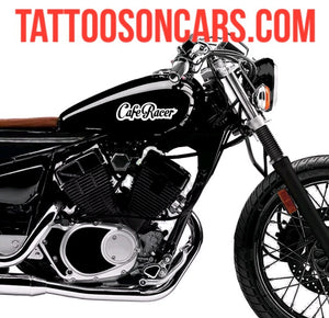 Cafe racer motorcycle gas tank decal set plus free gift