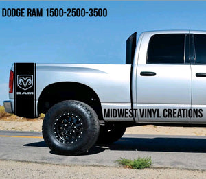 Dodge Ram 1500 2500 3500 truck bed stripe set plus free gift